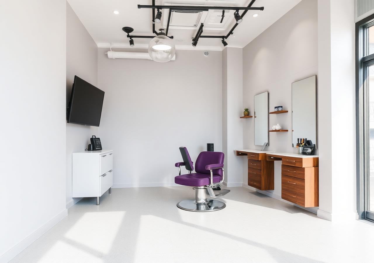 Interiér barbershopu